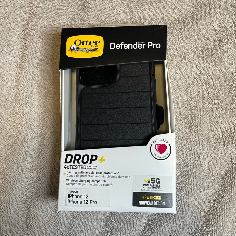 Otter Box defender pro black for iPhone 12 or iphone 12 pro NEW UNOPENED